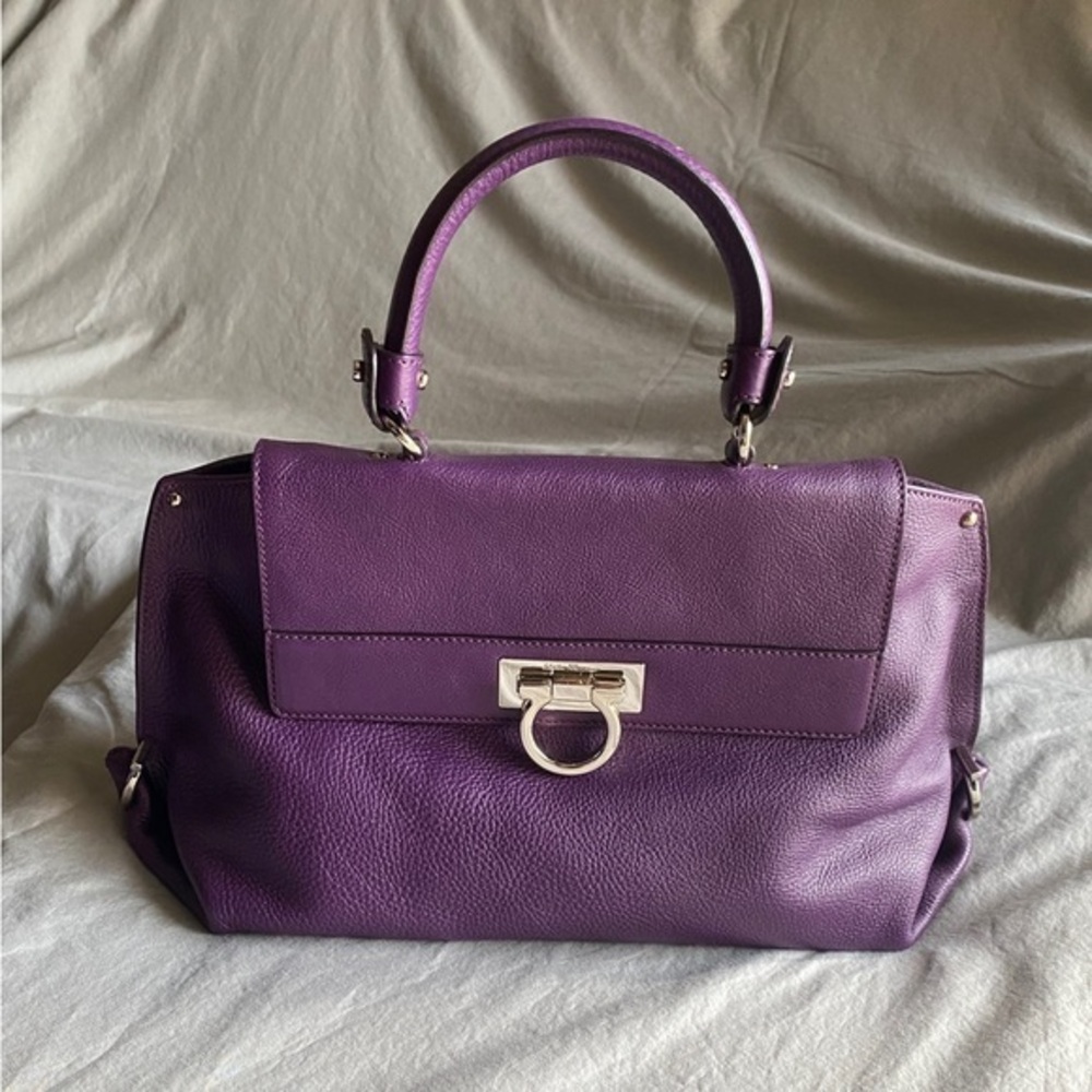 Salvatore Ferragamo Sofia Purple Satchel